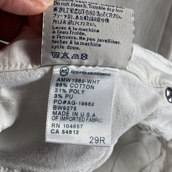 Women’s  LEGGING ANKLE Ag Adriano Goldschmied White size 29R - Picture 10 of 16